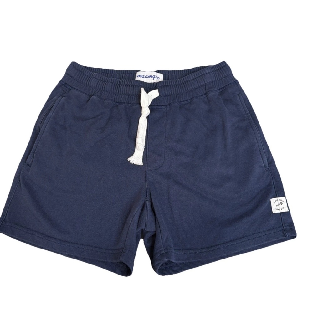 MAAMGIC Sweat Shorts Men's Size Small Navy Loungewear Athleisure Zip Pockets